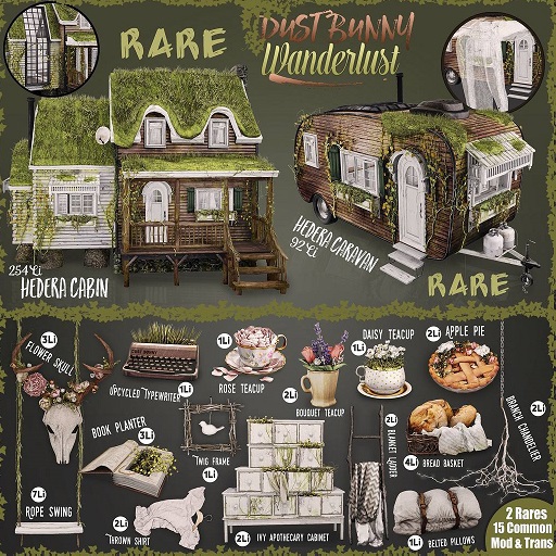 dust bunny . wanderlust . rose teacup . boxed