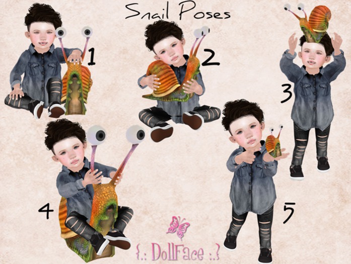 {.: DollFace :.} - Snail Poses (Toddleedoo)