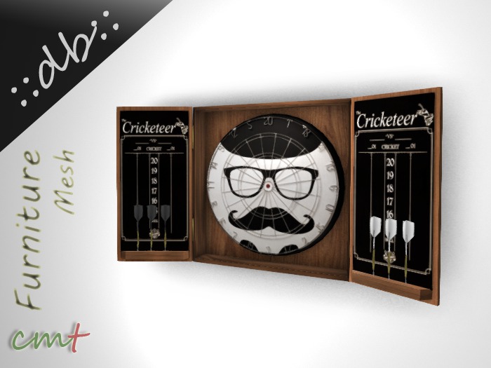 ::db:: Original Wooden Hipster Dartboard with Darts