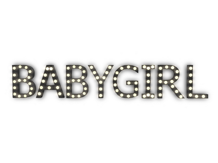 [Px] "BABYGIRL" Illuminated Light Bulbs Sign