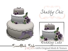 *SweetBlack* wedding cake shabby chic lilac wear me
