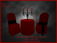 .:TVM:. Red and Black Chair and Table Set