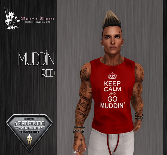 *Dc - (Add Me) Muddin Shirt Red Aesthetic HUD Box*