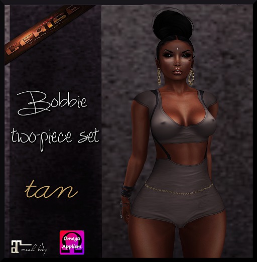 ::Cerise:: Bobbie  tan Top/Short/Undertop