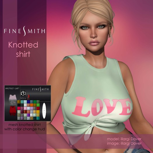 F I N E S M I T H  FITMESH KNOTTED T- SHIRT- slink/ belleza/ classic avatars- 42 textures