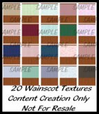 *CUPIDS TEXTURES* 20 WAINSCOT TEXTURES