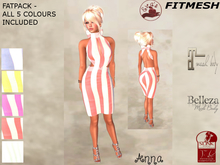 ♥e.t.♥ Anna FATPACK - A gorgeous tight fitted candy striped dress, with bow detail on the back.