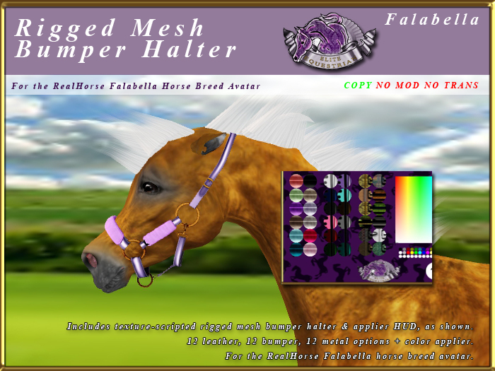 *E* RealHorse Rigged Bumper Halter [BOXED]  RH Falabella