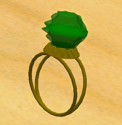 Ring twisted diamond ( green )