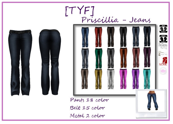 [TYF] Priscillia - Jeans - TMP/Slink/Maitreya/Belleza - HUD