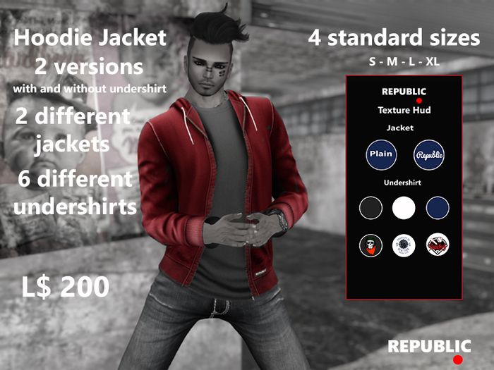 ~Republic~ Hoodie Red