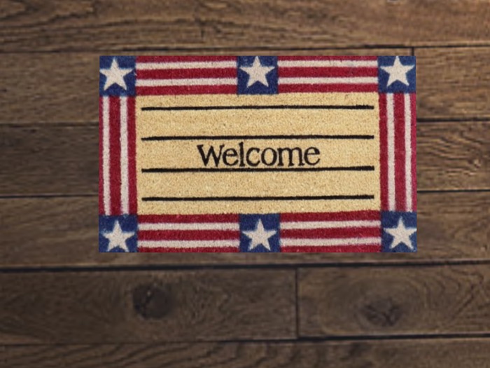 Patriotic Welcome Doormat
