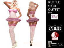 *BSASSY* RUFFLE SKIRT OUTFIT PINK