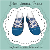 Pat A Kake Blue (Rounded) Tennis Shoes