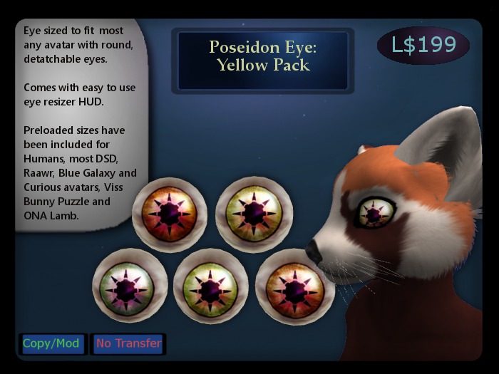 Poseidon Eye, Yellow Pack