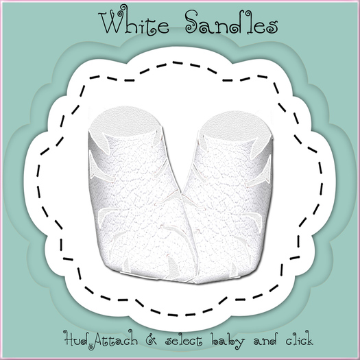 Pat A Kake white (Rounded) Sandels