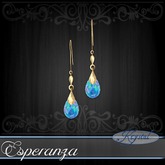 :::Krystal::: Esperanza - Earrings - Gold - Blue Opal