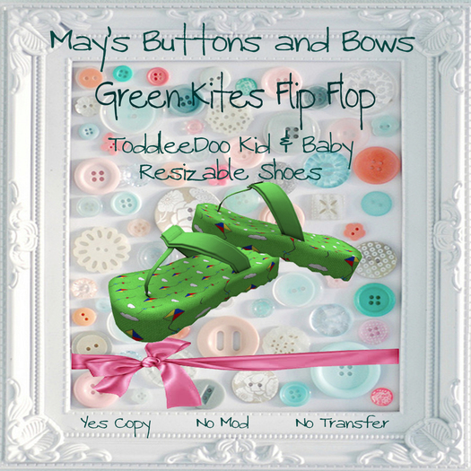 MBB * Green Kites Flip Flop