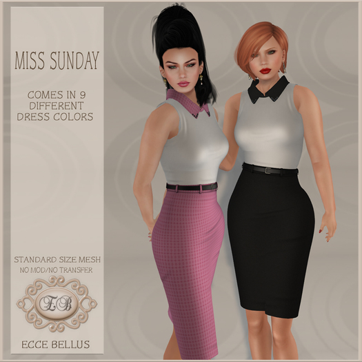 .:Ecce Bellus:.Miss Sunday-Tan Striped