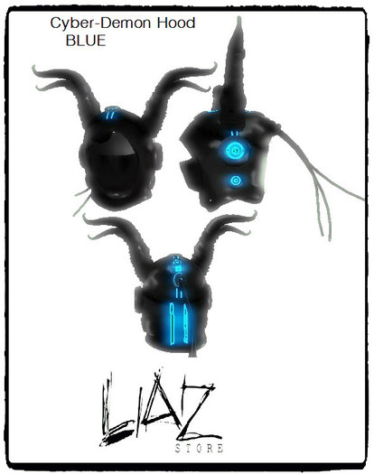 LiaZ Cyber-Demon Hood Blue