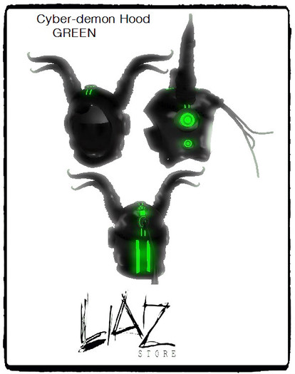 LiaZ Cyber-Demon Hood Green