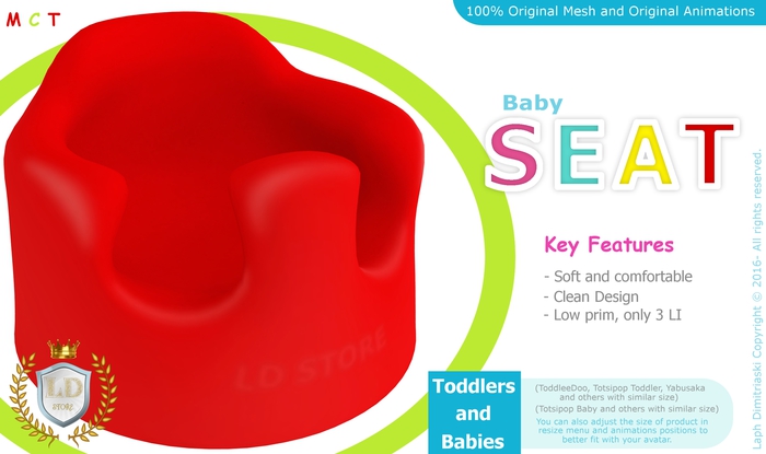 {LD} - Baby Floor Seat Red