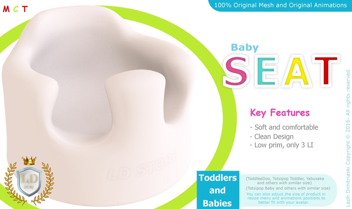 {LD} - Baby Floor Seat White