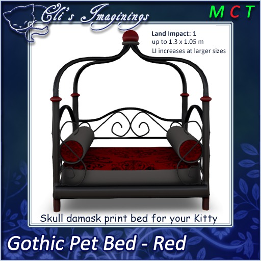 Gothic Pet Bed - Red