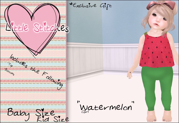 .Little Stitches.  Watermelon Girl