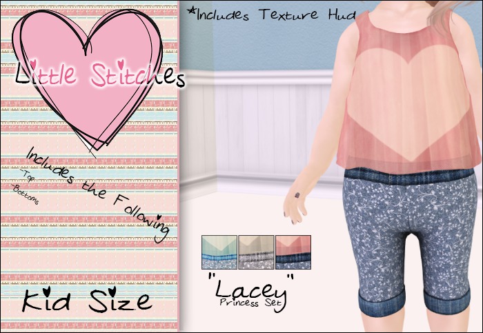 .Little Stitches. Lacey- Princess- Kids 