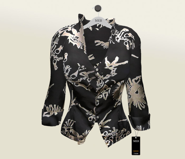 MEB : WFlowers Silk Mesh Shirt (boxed)