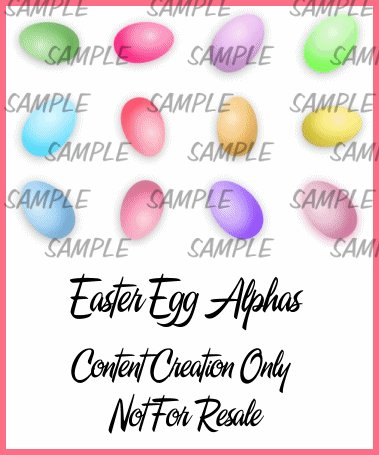 12 easter egg alphas Textures