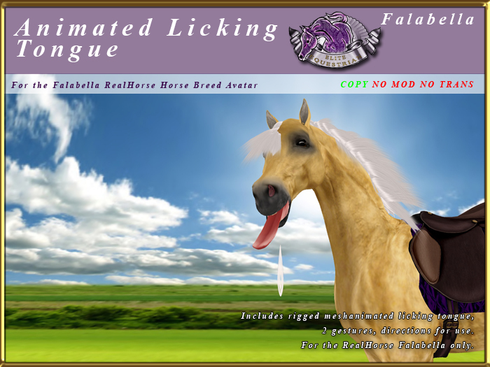 *E* RealHorse Rigged Licking Tongue [BOXED]  RH Falabella