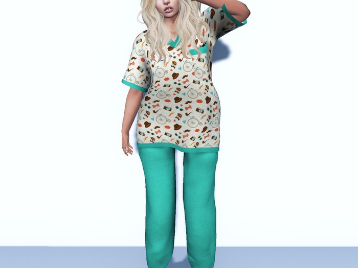 {Gator}Chomp ~F~ Scrubs/Clogs {Retro Aqua} [WEAR]