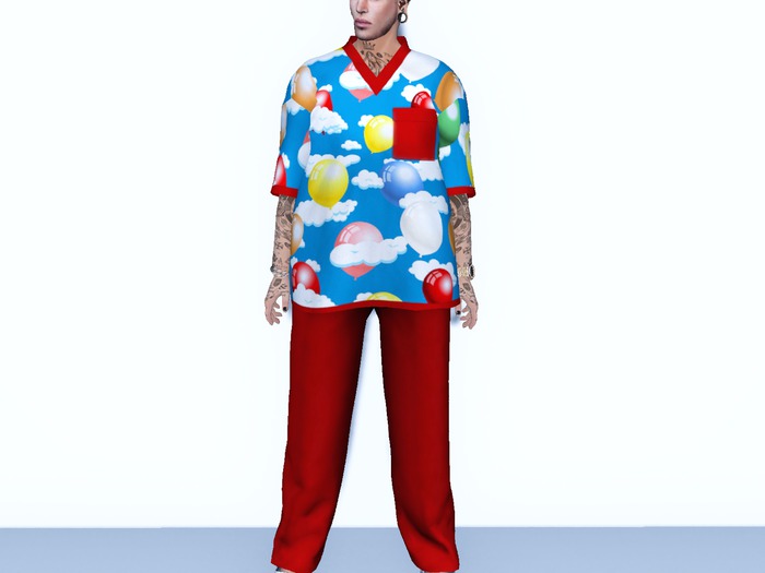 {Gator}Chomp ~M~ Scrubs/Clogs {Balloon Red} [WEAR]