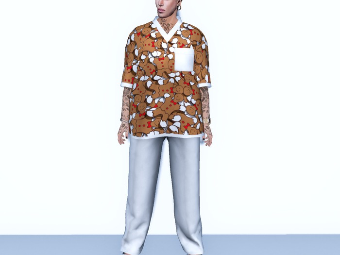 {Gator}Chomp ~M~ Scrubs/Clogs {Gingerbread White} [WEAR]