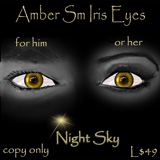 Amber Small Iris Eyes by Night Sky (box)