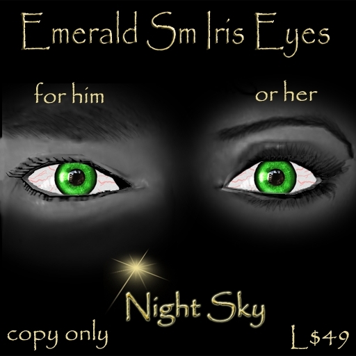 Emerald Small Iris Eyes by Night Sky (box)