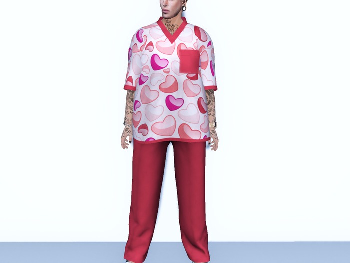 {Gator}Chomp ~M~ Scrubs/Clogs {Valentine's Red} [WEAR]
