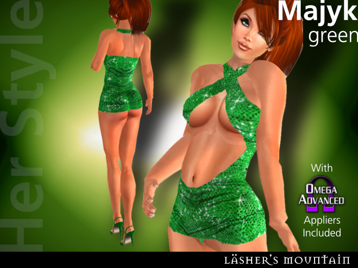 verde Majyk - Ultra Sexy sequin boates mini vestido - com aplicadores Omega