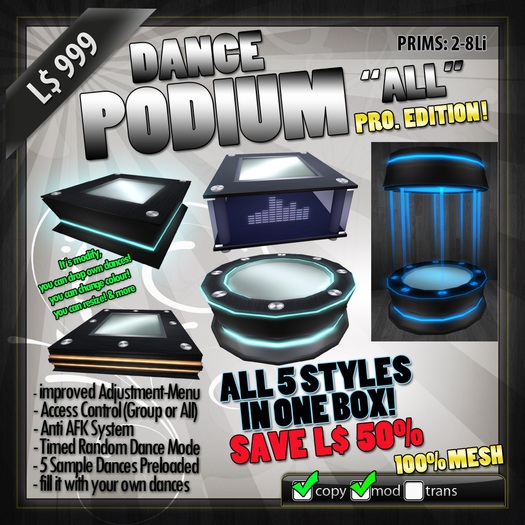[T.eSign] Mesh Dance Podium ALL IN ONE BOX copy 