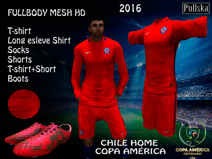 KIT CHILE HOME COPA AMERICA 2016