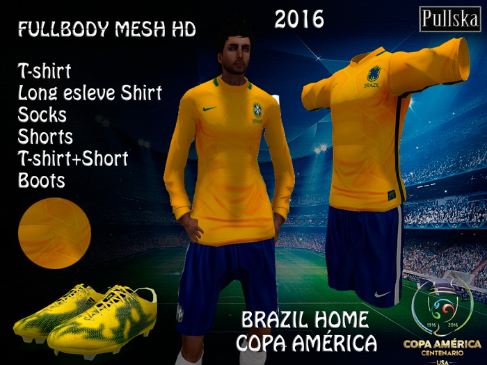KIT BRAZIL HOME COPA AMERICA 2016