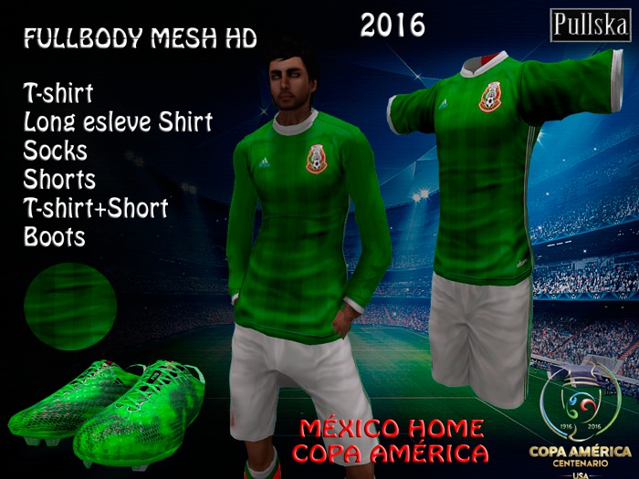 KIT MEXICO HOME COPA AMERICA 2016