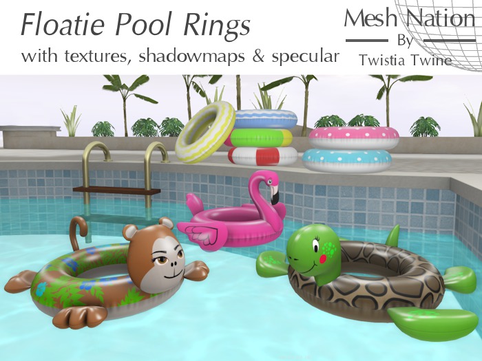 * Mesh Nation * FULL PERMISSIONS Floatie Pool Rings Set