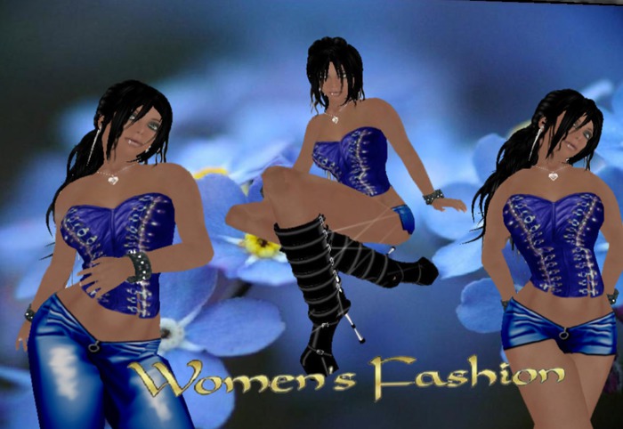 Women's Chained Blue. Full Perm