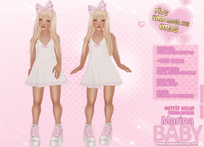:*BABY*: SMB Marina - White Pink