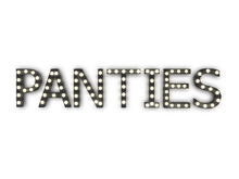 [Px] "PANTIES" Illuminated Light Bulbs Sign