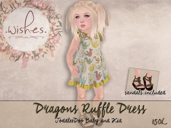 .wishes. ~ Ruffle Dress - Dragons