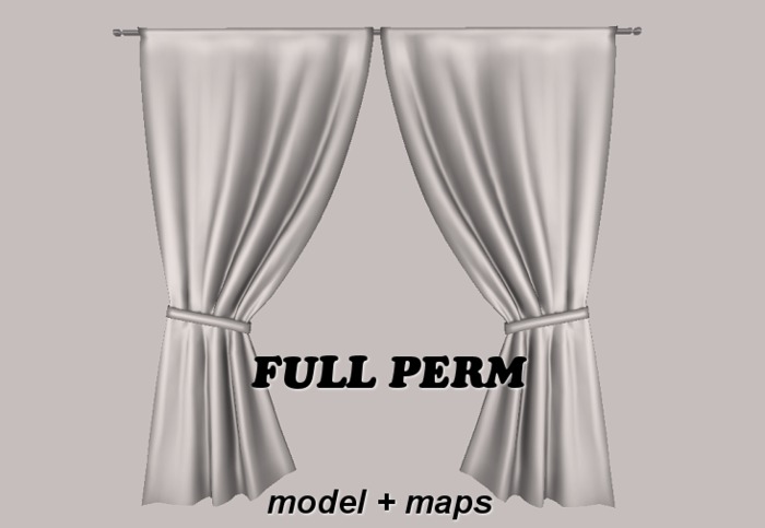 Small Kitchen Curtain 2sided - 2 prims - Full Perm